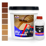Cola Pu Colorida 2 Em 1 Cola Pu + Calafeto 5kg Piso Madeira