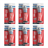 Cola Silicone Alta Temperatura Tekbond 300g - Kit 6 Unidades
