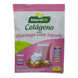 Colágeno Sabor Morango Com Iogurte 18g Natural Life Sabor Morango Com Iogurte