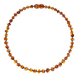 Colar Âmbar Baroque Cognac 45cm C/ Certificado Autenticidade