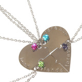 Colar Amizade Best Friends Melhores Amigas Niquel - 4 Pçs 18