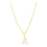 Colar Arquitetura Esquadro E Compasso 45cm Folheado Ouro 18k