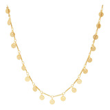 Colar Choker Medalhinhas Folheado A Ouro 18k