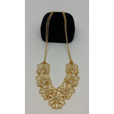  Colar Choker Moeda Antiga Feminina Cadeado Duplo Com Flores