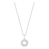 Colar Círculos Zircônias Prata 925
