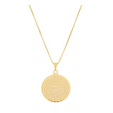 Colar Com Pingente Pai Nosso Banhado A Ouro 18k