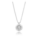 Colar Cordão Feminino Pingente Ponto De Luz Folheado A Prata