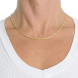Colar Corrente Feminino Cordão Baiano Banhado Ouro 18k 45cm