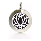 Colar De Aromaterapia Flor De Lótus Difusor De Aromas