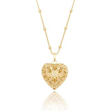 Colar Difusor Para Aromaterapia Banhado A Ouro 18k Tam Medio