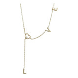 Colar Feminino Coração Gravata Banhado Ouro 18k 8 Camadas