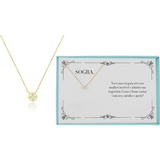 Colar Feminino Ouro 18k Folheado Sogra Presente Natal Cor Colar Pedra