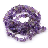 Colar Fio De Cascalho Pedra Natural Ametista 6mm Legitima
