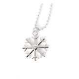 Colar Floco De Neve Prateado (snow Flakes)