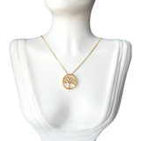 Colar Gargantilha Pingente Arvore Da Vida Folheado Ouro 18k