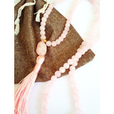 Colar Japamala Pedra Quartzo Rosa 108 Contas Amor Harmonia