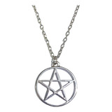 Colar Pentagrama - Alternatico Wicca Gótico(corrente Aço)