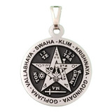 Colar Pentagrama Metal Pingente Tetragrammaton Esoterismo. 