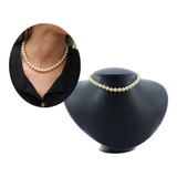 Colar Pérola Extra 8,5mm Ouro Francês Sec 19 Diamante J24867