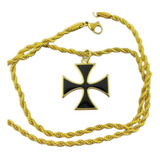 Colar Pingente Cruz Malta Cavaleiro Templário Maçonaria