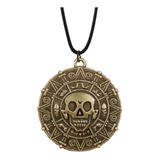 Colar Piratas Do Caribe Jack Sparrow Medalha Azteca Bronze