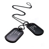Colar Plaqueta Operacional Militar Dog Tag De Identificação