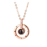 Colar Projetor 100 Línguas Eu Te Amo Feminino