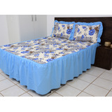 Colcha Casal Com Babado Mais 2 Fronhas Super Promoção!!!