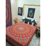 Colcha Indiana Cobre Leito Queen Manta Cortina Painel 