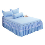 Colcha Saia De Cama Em Renda Cor Sólida 180x220cm
