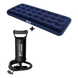 Colchão Camping Solteiro Inflável Bestway 150kgs + Bomba Ar
