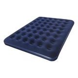 Colchão Inflável Casal Multiuso 191x137x22 + Kit Reparo Cor Azul