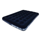 Colchão Inflável De Casal Bel Lazer Pvc Aveludado Azul