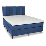 Colchão Magnético Casal Infra Vermelho + Cama Box + Cabeceir