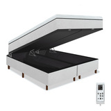 Colchão Magnético King Massageador Bio Quântica + Box Bau Cor Branco