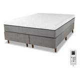 Colchão Magnético King Massageador Bio Quântica + Cama Box