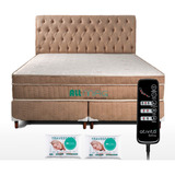 Colchão Magnético King Size Massageador D33 + Base Box Cabec