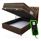 Colchão Magnético Massagem Bio Cromo + Box Baú + Cabec Casal