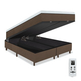 Colchão Magnético Queen Bio Massageador Cromo + Cama Box Bau