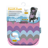 Colchonete Almofada Infantil Carrinho Bebê Dupla Face Clingo Cor Waves Pink