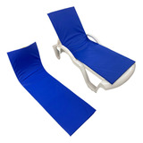 Colchonete Almofadado De Espreguiçadeira P/piscina Azul