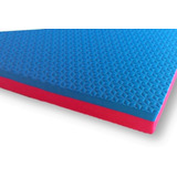 Colchonete Eva Tapete 100x50x2cm 20mm Bicolor Azul Vermelho