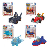 Coleção 4 Carrinhos Metal Dc Liga Dos Superpets Fisher Price