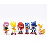 Coleção 6 Bonecas Em Miniatura Sonic