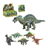Coleção 6 Dinossauros Invasores Articulados Brinquedo.