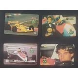 Coleção Ayrton Senna Cartão Telefonico Raros 4 Cartões