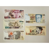 Coleção De 5 Cédulas Antigas/ Cruzeiros Reais 1993 Todas Fe 