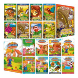 Coleção De Livros - Fazendinha Do Seu Lobato E Fábulas - 16 Livros Tamanho 13x18 Cm - Ricamente Ilustrados
