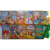 Coleção Fita Vhs Walt Disney Clássicos Kit Com 11 Desenhos
