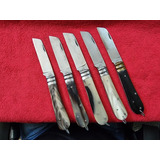 Coleção Lote Canivetes Antigos Pica Fumo Cabo De Chifre